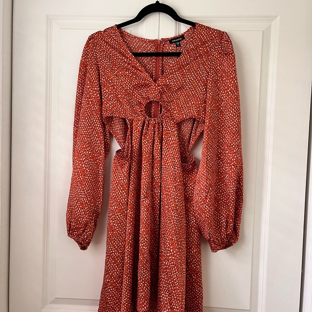 Mittoshop That 70s Babe Cutout Balloon Sleeve Mini Dress